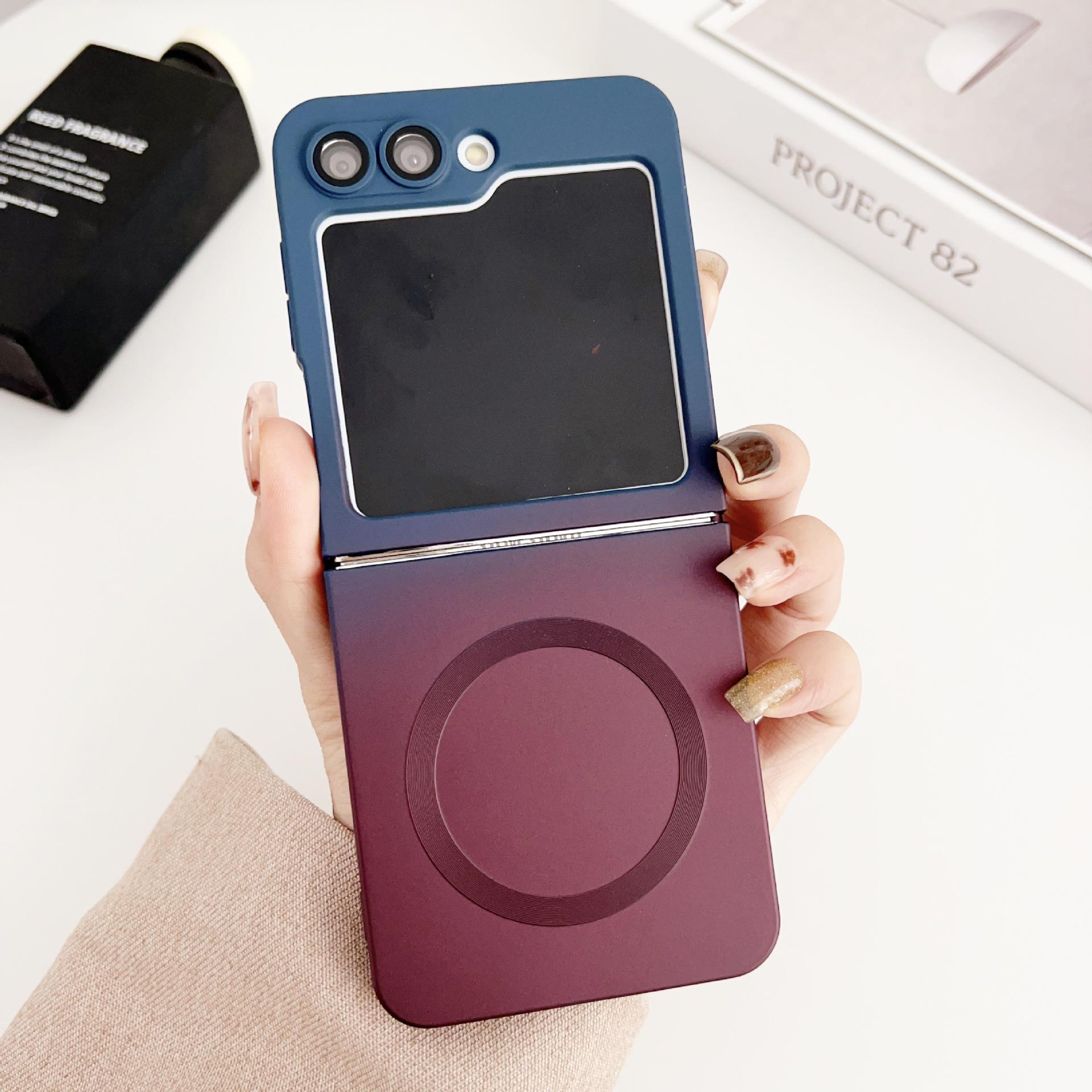 

Жидкий силикон градиент магнитная адсорбция подходит для Samsung Zflip7 чехол для мобильного телефона Zflip6 складной экран Zflip4 3 противоударный Samsung zflip7