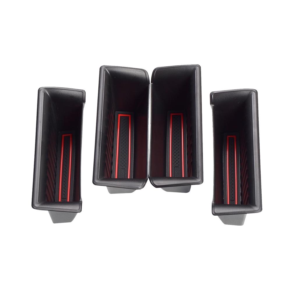 For Dodge Ram 1500 2019-2026 Car Front Rear Door Holder Tray Door Handle Storage Box Organizer Accessories 4PCS ABS