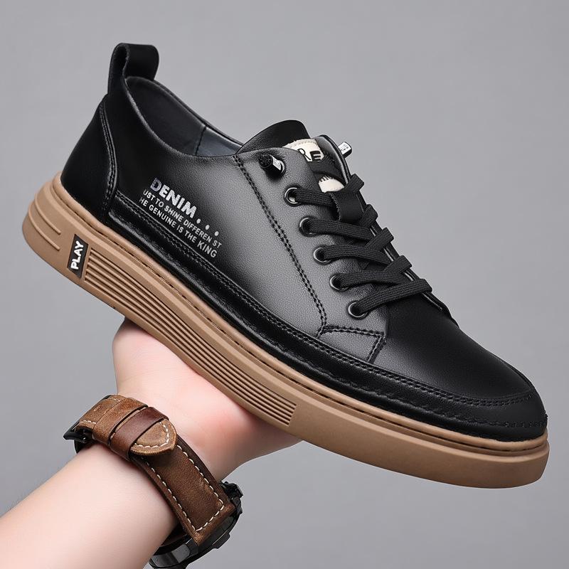 2025 Summer and Autumn Men's Shoes Student Thick soled Board Shoes Men's Summer Thin Edition Korean Large Men's Shoes