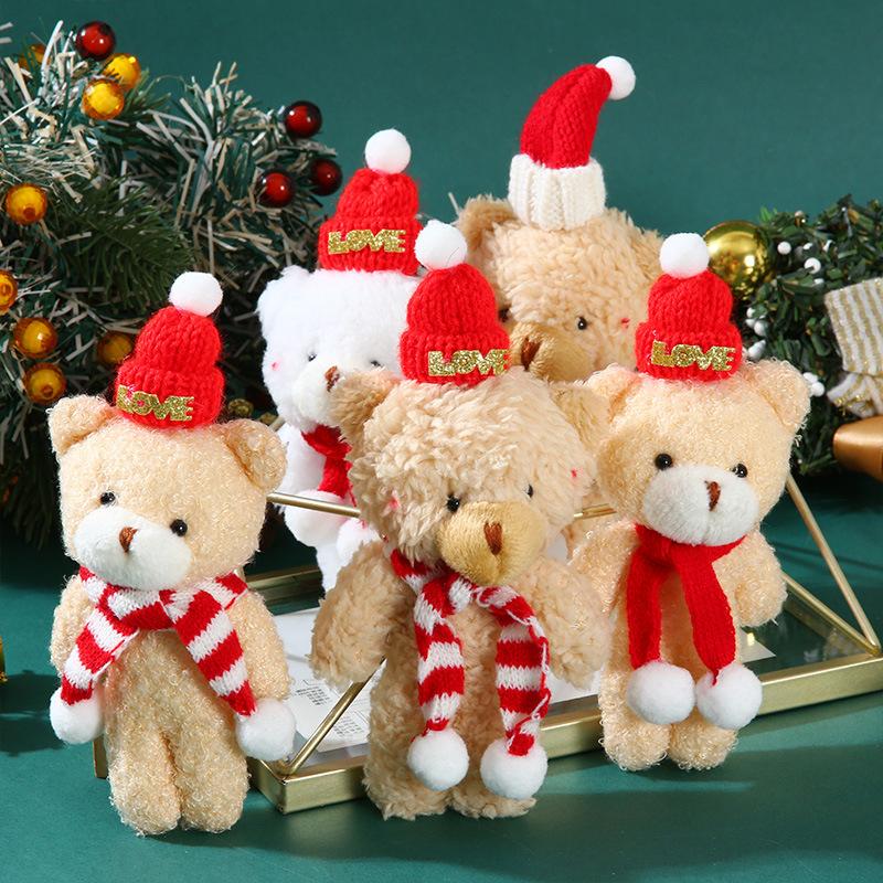 Christmas Cute Blush Joint Bear Bag Cute Clothing Accessories Bear Doll Pendant