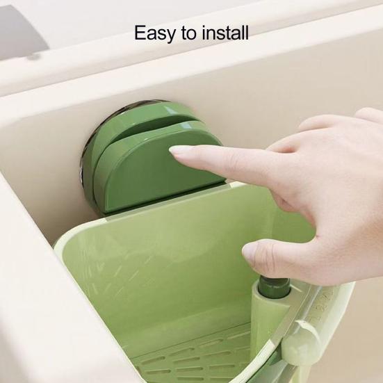 Sink Strainer Basket Food Waste Collector Easy to Install Push-Type Automatic Dump Kitchen Hanging Sink Drain Basket
