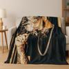 Free Anuel AA Rapper Hip Hop Singer Star Flannel Blanket Soft Warm Throw Blanket for Bedroom Living Room Bed Camping Picnic Gift