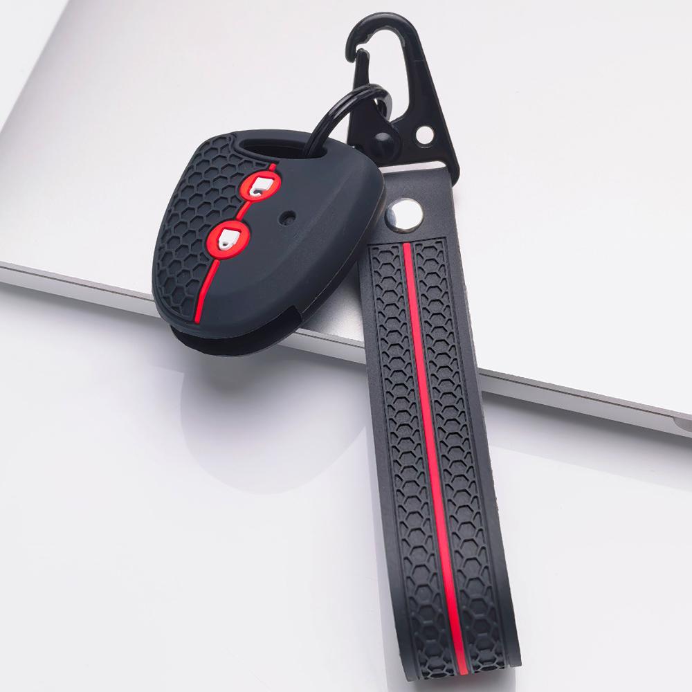 Key Fob Cover for Toyota Grand New Avanza Xenia PERODUA Alza Myvi Axia with Keychain Anti-Scratch Guard Shockproof Protection Soft Grip Texture