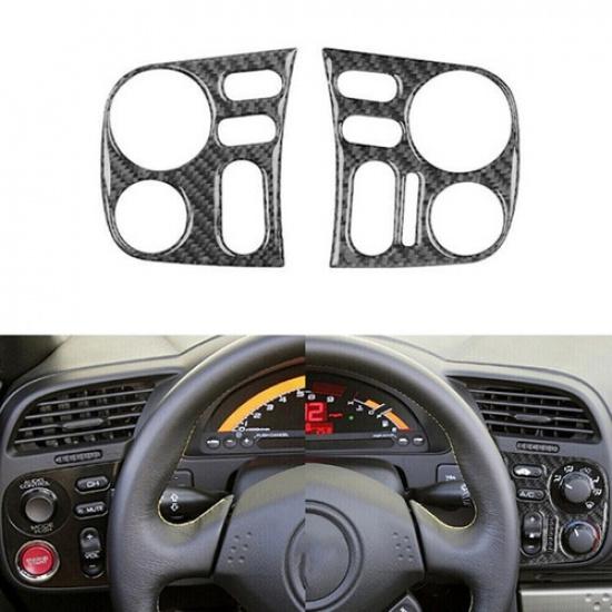 For Honda S2000 2004-2009 Carbon Fiber Climate Radio Control Button Cover Trim
