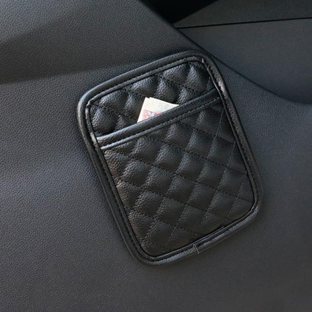 Car Pocket Bags Car Storage Box Collecting Bag For Cards Mobile Phone Key Card Sticky Pouch Interior Accessories
