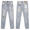 Jeans de Hombre Rectos con Parches Desgastados Estilo Vintage High Street Pantalones Casuales