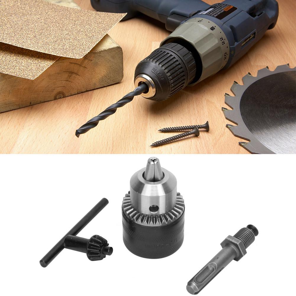 1.5 13mm 1 2 20UNF Key Type Drill Chuck with SDS Round Shank Adapter Electric Hammer Converter