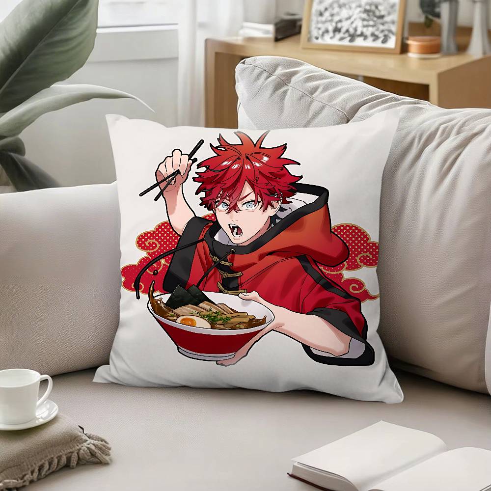 Anime Cool GgokurakugaiS Pillow Case Pattern Printed Pillowcase For Living Room Sofa Cushion Cover Bedroom Decor