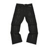 Dipartimento Galleria. Pantaloni a zampa Patchwork in Denim Unisex Jeans Casual Streetwear