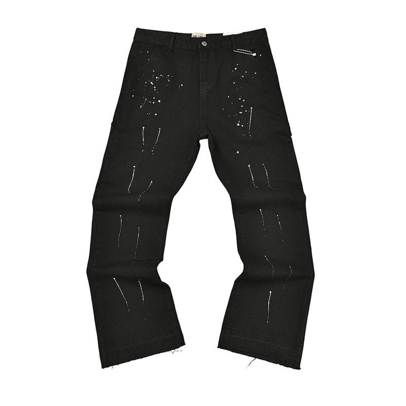 Dipartimento Galleria. Pantaloni a zampa Patchwork in Denim Unisex Jeans Casual Streetwear