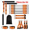 Pilates Bar Kit W/ Resistance Bands Pilates Workout Equipment Exercise Bands Set Pilates Kit for Hip Back Arm Full-Body Workouts
