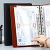 Invoice folder, bill storage folder, leather high-end business archive bag, office supplies, stationery sorting artifact, value