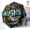 1pc Music Decor Automatic Folding Umbrella, Heavy-Duty 8-Rib Construction, Perfect for Everyday Yy251114101