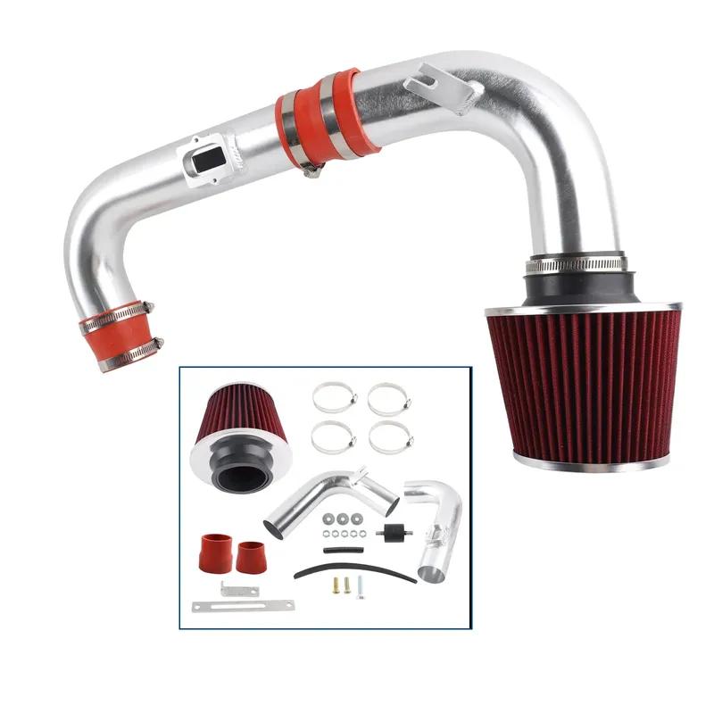 For Chevrolet Cold Air Intake Kit Red Filter Silver Pipe  For 11-15 Chevy Cruze 1.4L DOHC Turbo Engine
