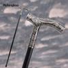 Silver Roaring Bear Head Flower Totem Relief Walking Cane Fashion Walking Stick Gentleman Crosier Knob Walking Stick 93cm