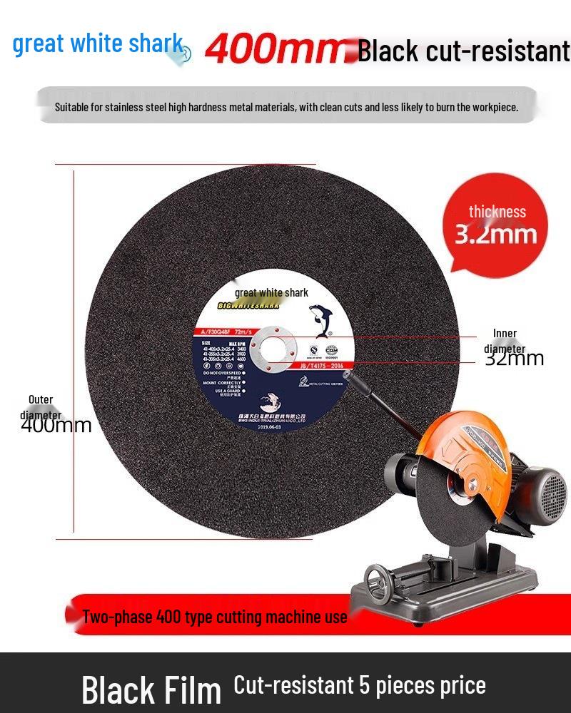 Great White Shark 100mm Stainless Steel Angle Grinder Cutting & Grinding Blade - Sharp & Durable