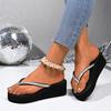 Fashion Women Slippers Crystal Platform Flip Flops Woman Plus Size Light Walking Sandals New Summer Outdoor Wedges Slippers Slides Women