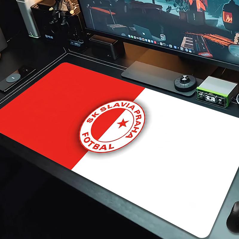 SK Slavia Praha Large Size Mouse Pad Large Gaming Table Cushion Non-slip Laptop Tablet Big Mousepad XXL Mat Mini PC Playmat With Lock edge