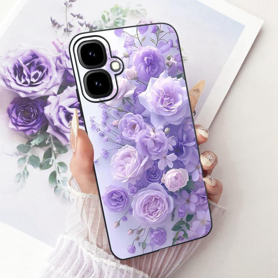 For Infinix Smart 10 2025 Case Popular Flower Bowknot Fundas Soft Black Silicone Cover For Infinix Smart10 X6725 Pop 10 4G Shell