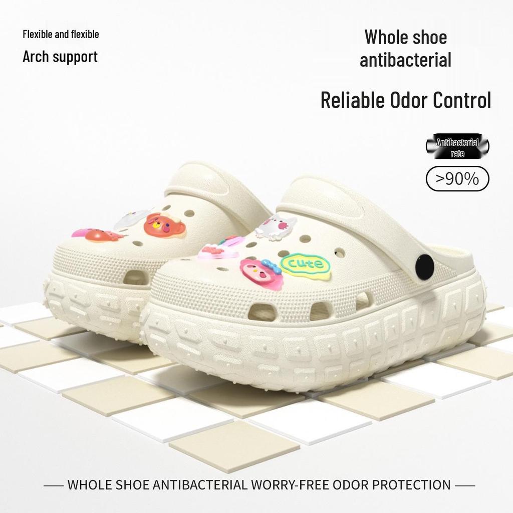 Women's Platform Clog Sandals: Non-Slip, Breathable, Wear-Resistant for Home & Beach