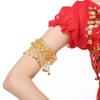 Fashion Belly Dance Gold Bracelet Ethnic Dance Metal Bell Arm Chain Clothing Bell Arm Ring Indian Dance Performance Accessories