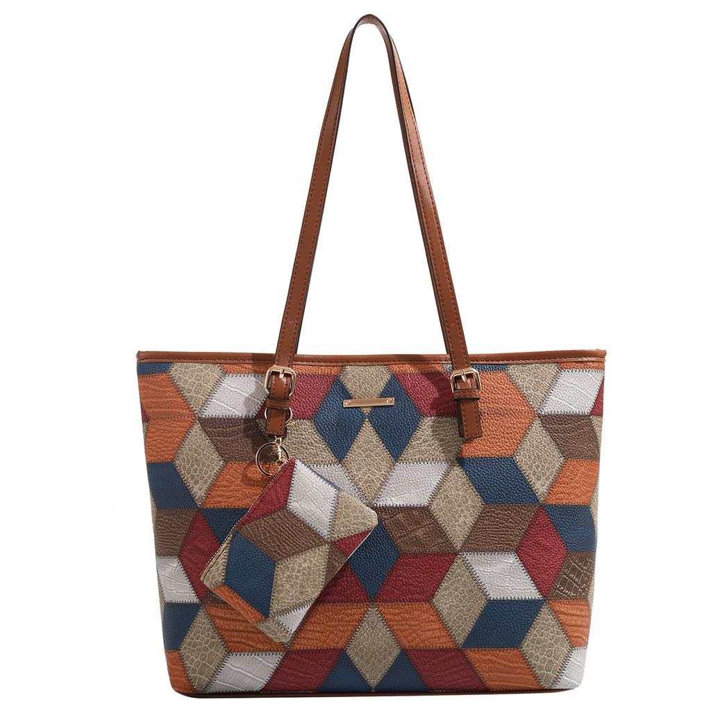 2026 Europe and the United States New Women's Handbag Shoulder Bag Cross Pattern Simple Fashi Bag