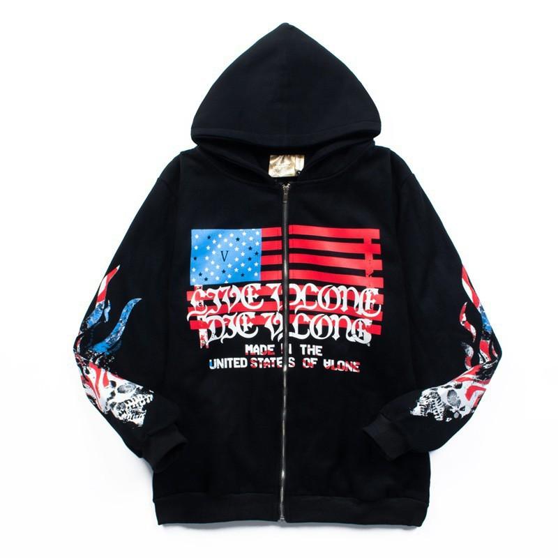 Skull 3D Print Zip-Up Hoodie Men Women Casual Hip Hop Loose Fit Sweatshirt
