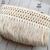 Expanded 12CM Cotton Hollow Fringe Lace Trim in Pastoral Beige