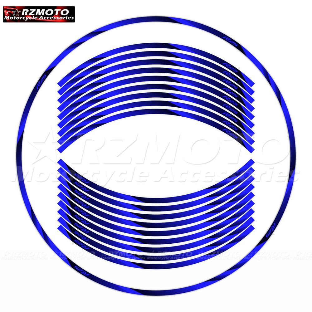 Motorcycle Wheel Stickers Reflective Rim Decal 17 Inch Stripe Tape Sticker Accessories For Motorcycle YZF-R25 YZF R25