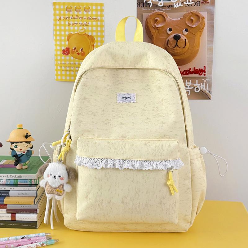 Schoolbag Korean ins Gentle Lace Sweet Girl Travel Backpack Fresh Elementary School Bag Female College Style Backpack