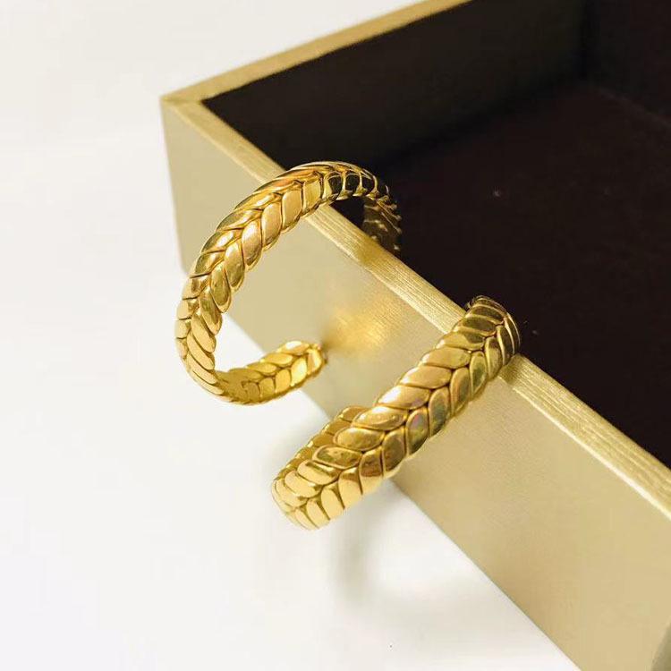 Kolczyki z kłosami pszenicy ze stali nierdzewnej 18k