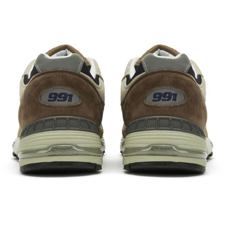 New Balance 991 Made in England Cappuccino Sneakers da Uomo Marrone Marrone Scuro Tan M991SBN