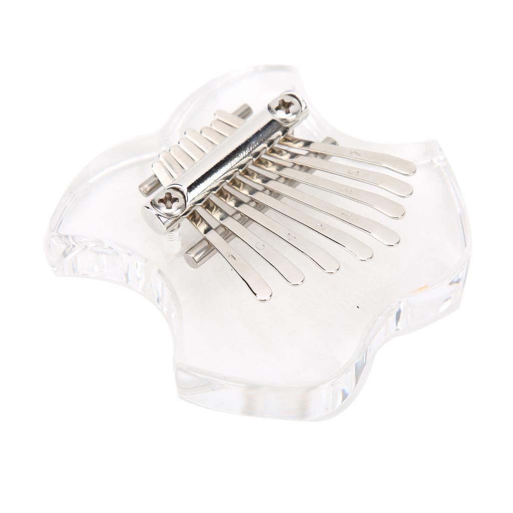 Thumb Piano Crystal Mini Portable Fruit Mbira Music Instrument for Beginners 8 Keys