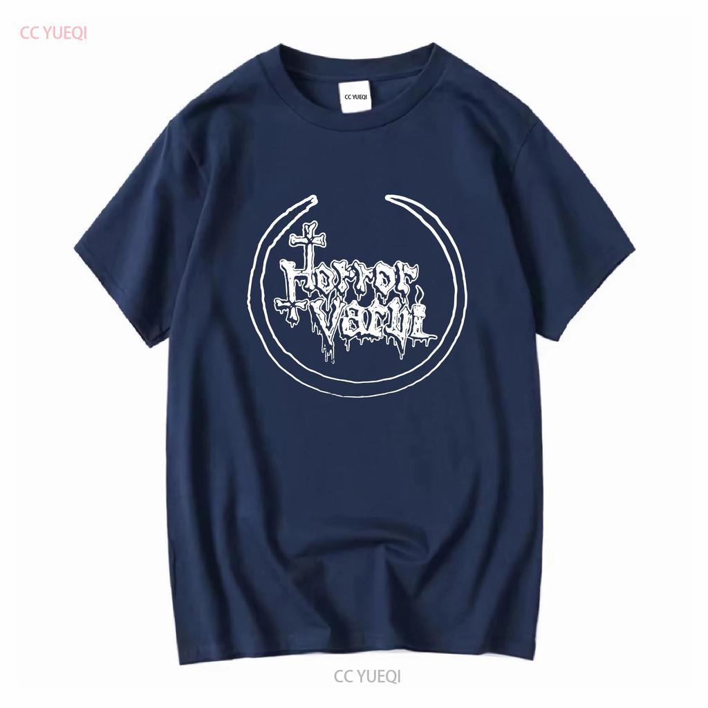 Tričko Horror Vacui Deathrock Goth Post Punk dlouhý nebo krátký rukáv vintage prané unisex strečové módní stylové měkké ležérní