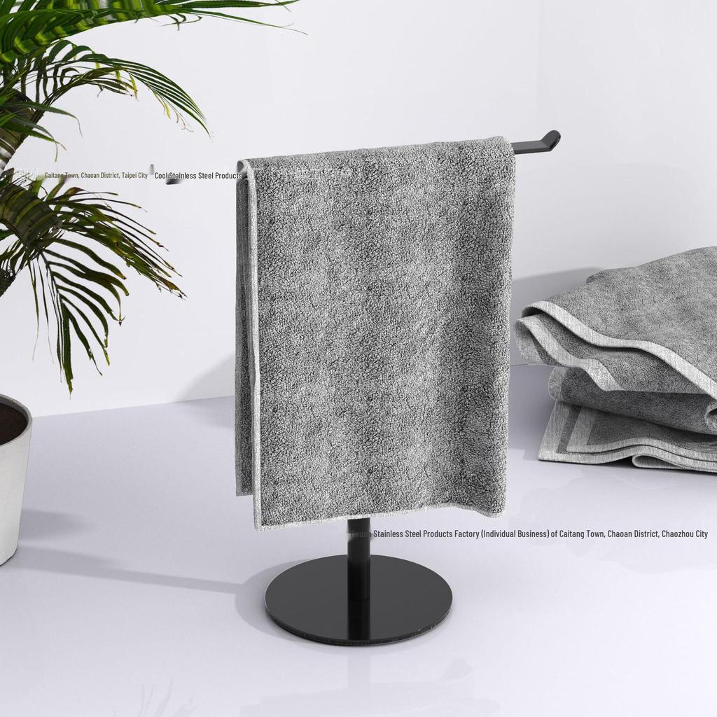 Space-Saving Vertical Towel Rack for Bathroom or Kitchen Countertop Storage