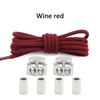 1Pair Lock Shoe laces Without ties Metal Buckle Laces Round Elastic Laces Sneakers Kids Adult No Tie Shoelaces Shoes Accessories