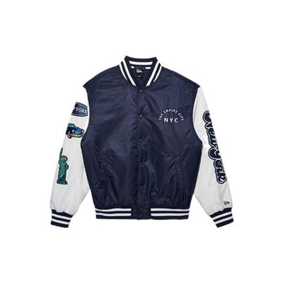 New Era Baseball Jackets Unisex Navy Blue Baseball Collar Moderate Straight Fit 13470704