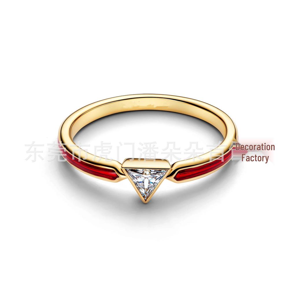 Elegant European and American Knotted Flower Diamond Rope Ring for Women - Chic Japanese & Korean Style