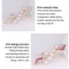 Crystal Pearl Hairpin Holiday Wedding Engagement Decoration Fashion Hair Clip Portable Accessories for Girls Women