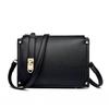 Lychee pattern metal lock small square bag crossbody shoulder bag