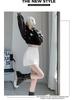 Women's Gray High-Waisted A-Line Sports Skirt and Shorts Combo for Spring/Summer 2025