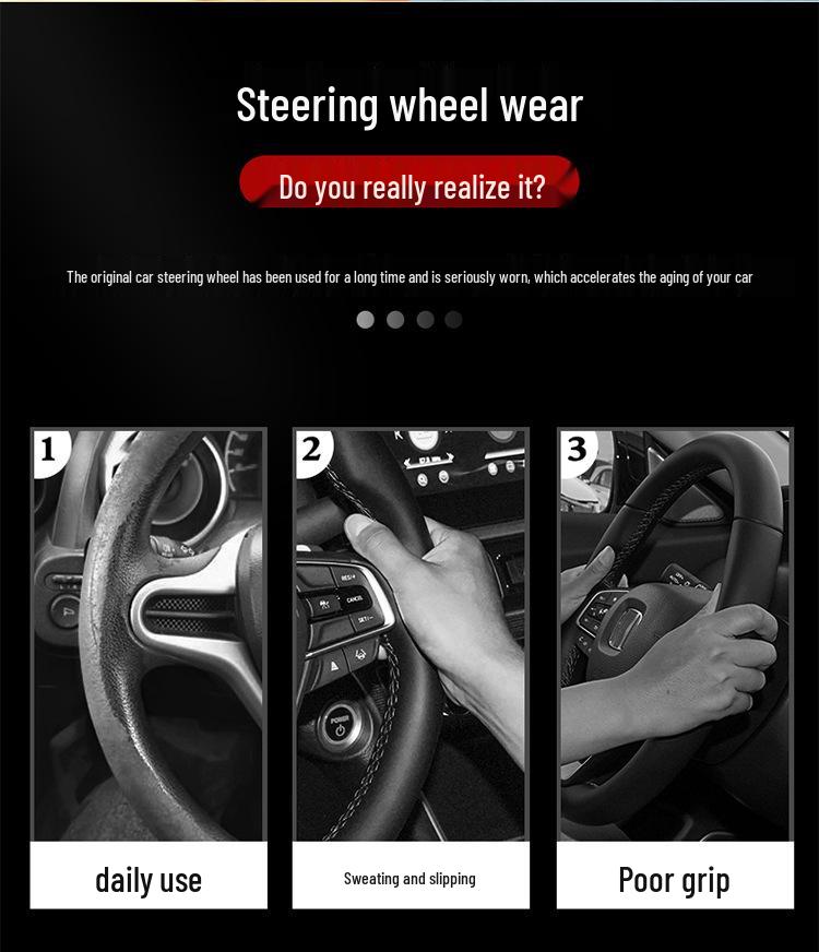 Genuine Leather Suede Steering Wheel Cover for Nezha S, V, U, NO1, GT