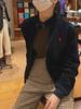 Bai Baihe Style Retro Corduroy Jacket - Unisex, 3 Colors, Stand Collar, Loose Fit for Autumn/Winter