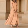Dresses For Womens Vintage Tunic Waisted Midi Dress Summer Casual  3/4 Sleeve Dress