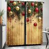 Christmas Silver Balloon Print Curtains   Christmas Decorations   Bedroom and Living Room   Home Decoration   Room Decoration