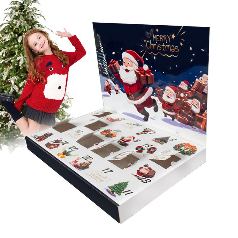 New Year Surprise Gift Advent Calendar Empty Box To Fillable 24 Days Countdown Christmas Festival Calendar For Xmas Celebration