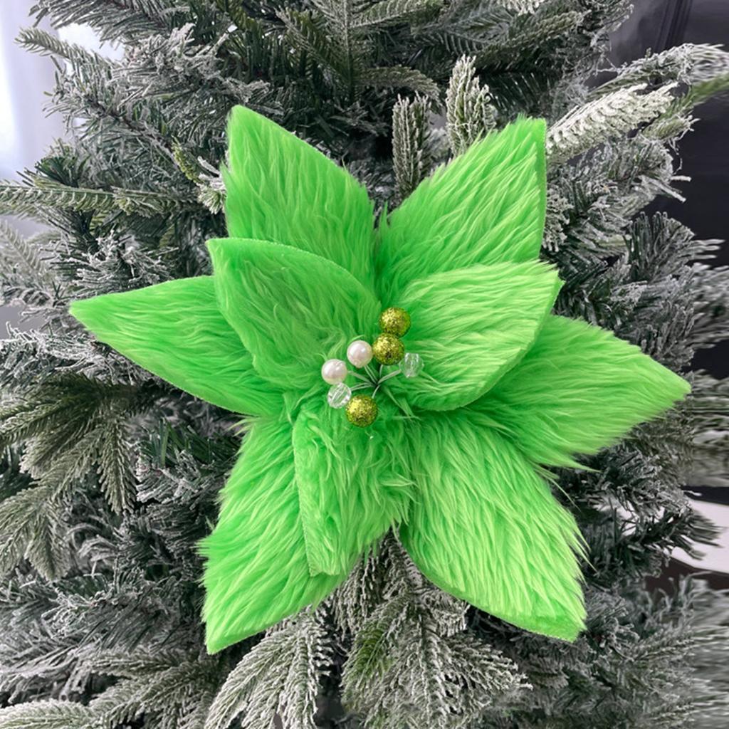 Christmas Decorations, Plush Simulated Christmas Flowers, Christmas Tree Wreaths, Plush Decorations