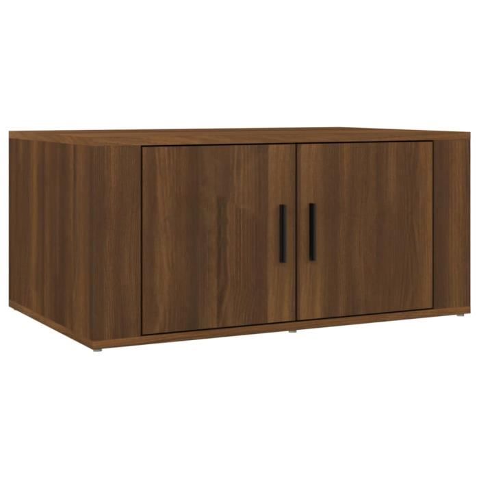 816519 vidaXL Table basse Chêne marron 80x50x36 cm Bois d'ingénierie