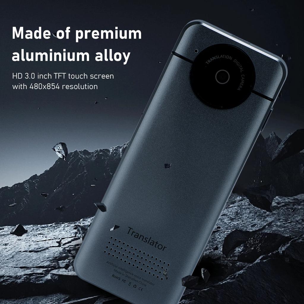 W10 WiFi Language Translator Support 74 Languages 70 Dialects 1GB RAM 8GB ROM Bluetooth Real Time Voice Photo Translation Device