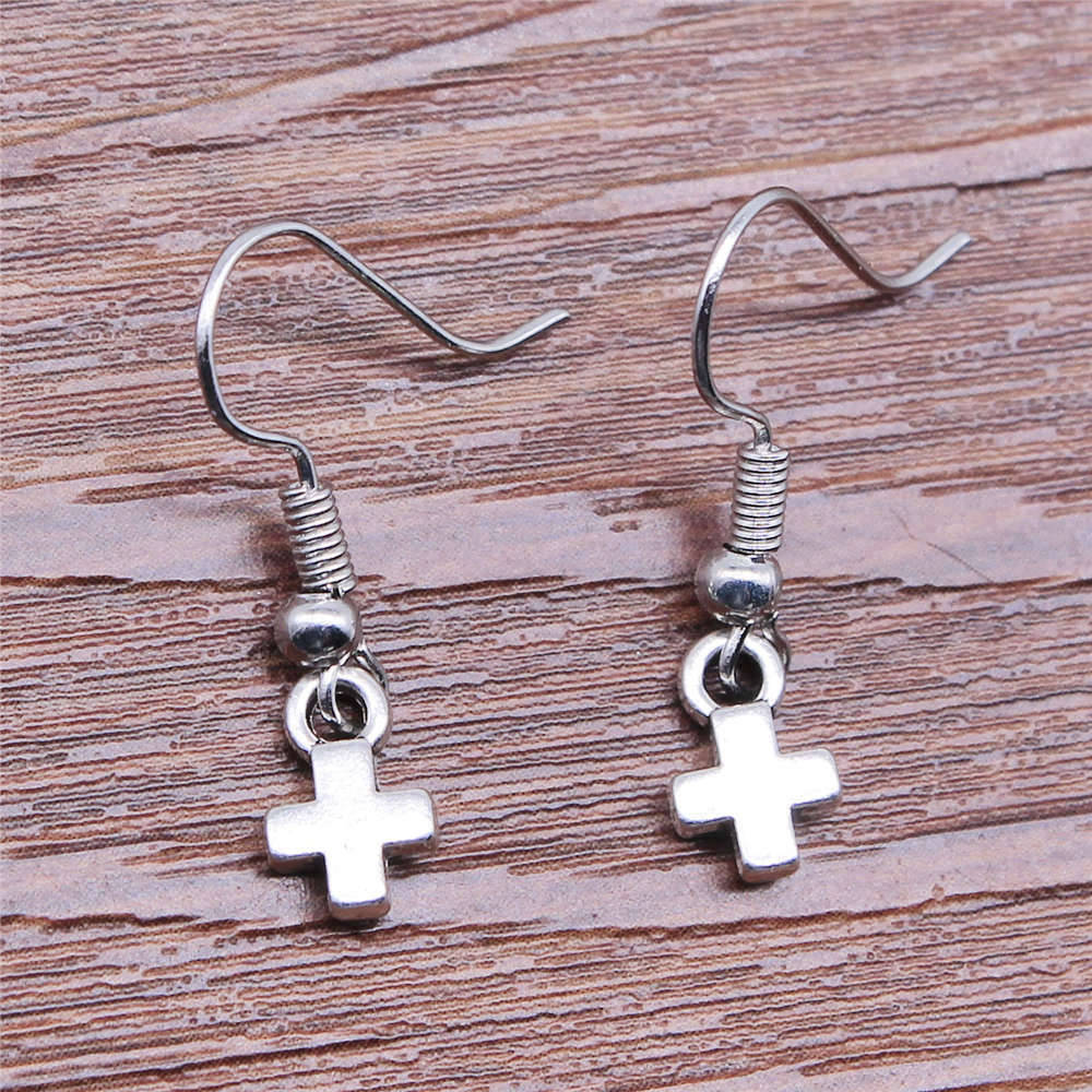 Casual Handmade Cross Amulet Drop Earrings Thoughtful Friendship Gift for Office Wear